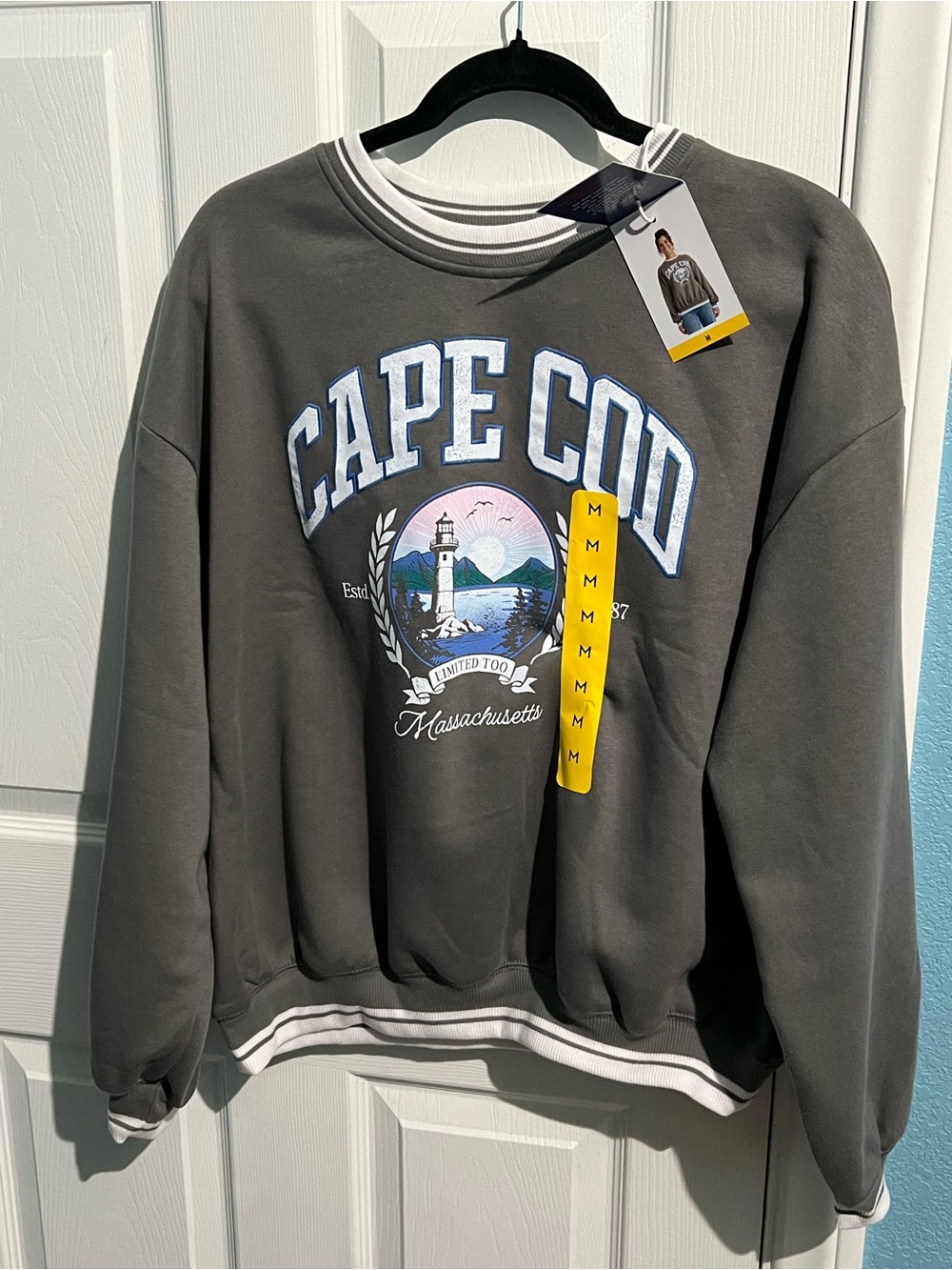 Limited Too| Cape Cod Graphic Crewneck Sweater - Gray